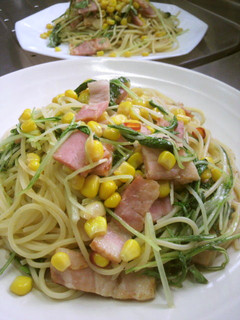 シャキシャキ水菜のパスタ-レシピのメイン写真