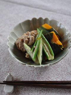 かぼちゃと鶏とオクラのたいたん-レシピのメイン写真