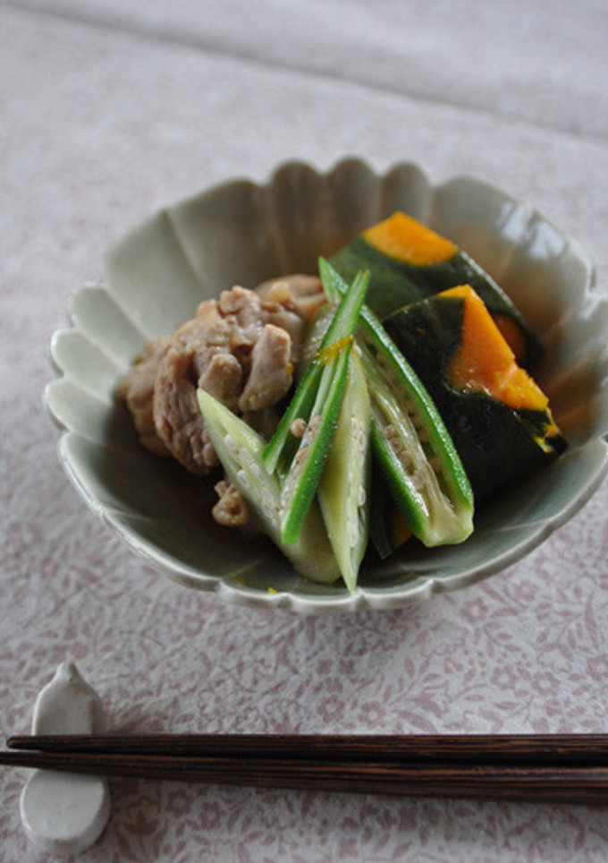 かぼちゃと鶏とオクラのたいたん-レシピのメイン写真