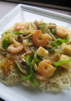 お好みの具で☆あんかけ焼きそうめん-レシピのメイン写真