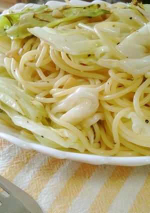 簡単♪キャベツのペペロンチーノ-レシピのメイン写真