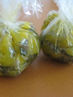 栄養満点♪かぼちゃの皮で茶巾絞り☆おやつ-レシピのメイン写真