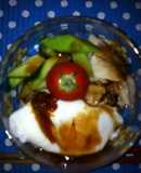 １つの鍋で！焼肉のタレをかけた素麺