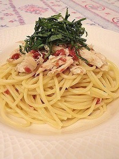 ササミと梅肉のさっぱりパスタ-レシピのメイン写真