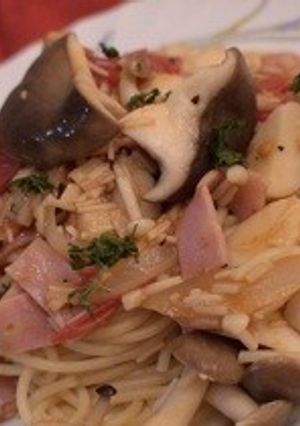 【３種キノコのヘルシーパスタ】-レシピのメイン写真