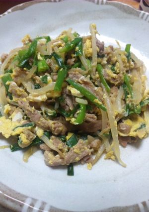 簡単豚もやしニラ炒め-レシピのメイン写真
