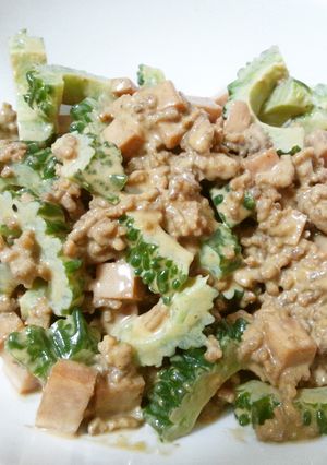 ゴーヤの肉味噌マヨ和え-レシピのメイン写真
