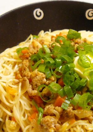 これもアリ?!挽肉カレー素麺チャンプルー-レシピのメイン写真