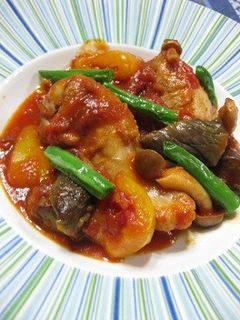 手羽元と夏野菜のトマト煮込み-レシピのメイン写真