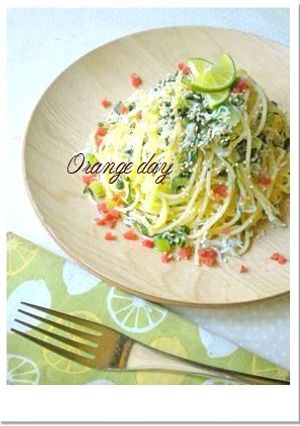 しらすと野沢菜のパスタ⋆すだちの香り-レシピのメイン写真