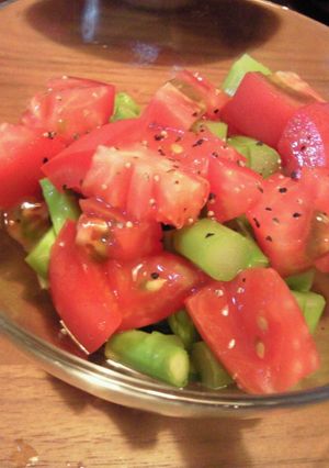 夏の食卓にトマトと色々野菜の洋風冷奴-レシピのメイン写真