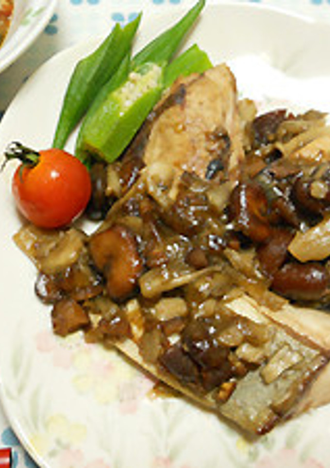 ブリときのこのしょうゆ豆煮-レシピのメイン写真