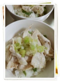 長ネギの塩味で大葉IN豚しゃぶ丼-レシピのメイン写真