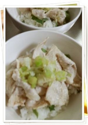 長ネギの塩味で大葉ＩＮ豚しゃぶ丼-レシピのメイン写真