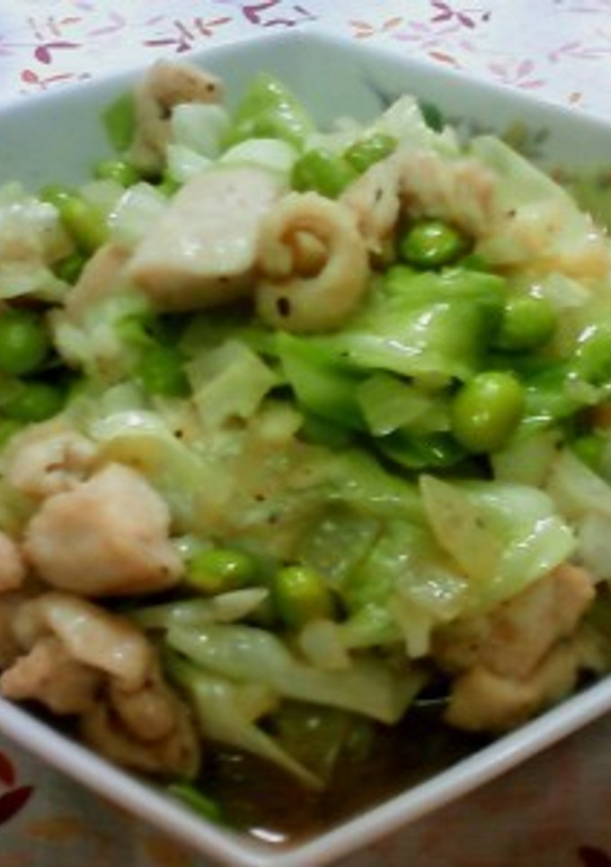 鶏と枝豆の塩炒め-レシピのメイン写真