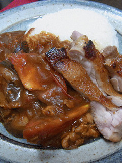 夏飯!パリパリチキンのせ『とまとカレー』-レシピのメイン写真