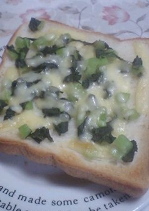 野沢菜チーズトースト-レシピのメイン写真
