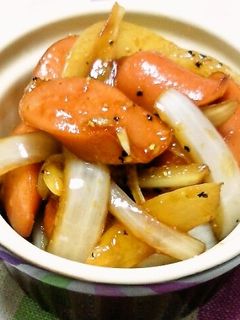ウインナーと玉葱☆焼肉のたれチーズ炒め-レシピのメイン写真