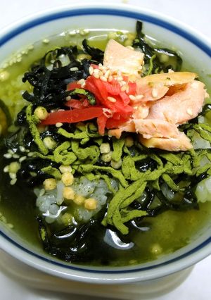 粉末緑茶と塩昆布の簡単お茶漬け-レシピのメイン写真