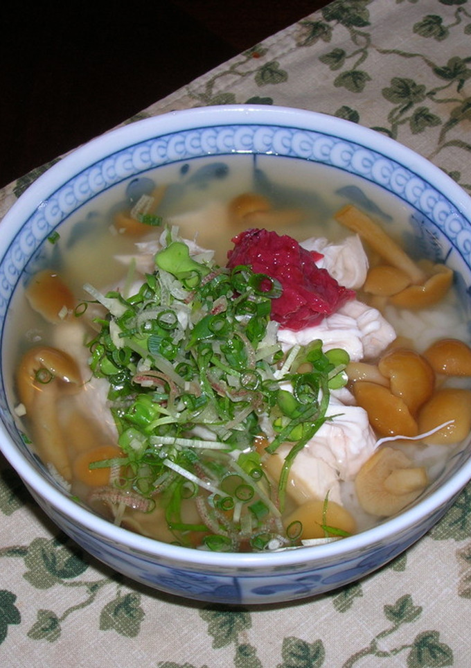 鶏ささみと梅の冷やし茶漬け-レシピのメイン写真