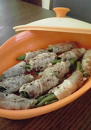 シリコンスチーマーで豚肉の野菜巻き-レシピのメイン写真