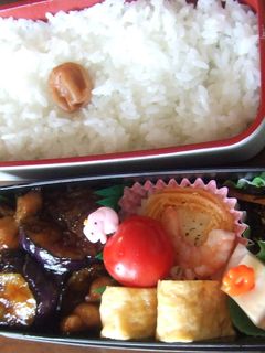 鶏とナスの甘辛炒め(弁当)-レシピのメイン写真