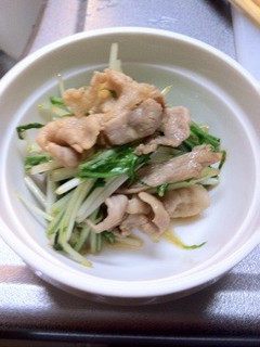 水菜と豚肉のさっぱり炒め-レシピのメイン写真