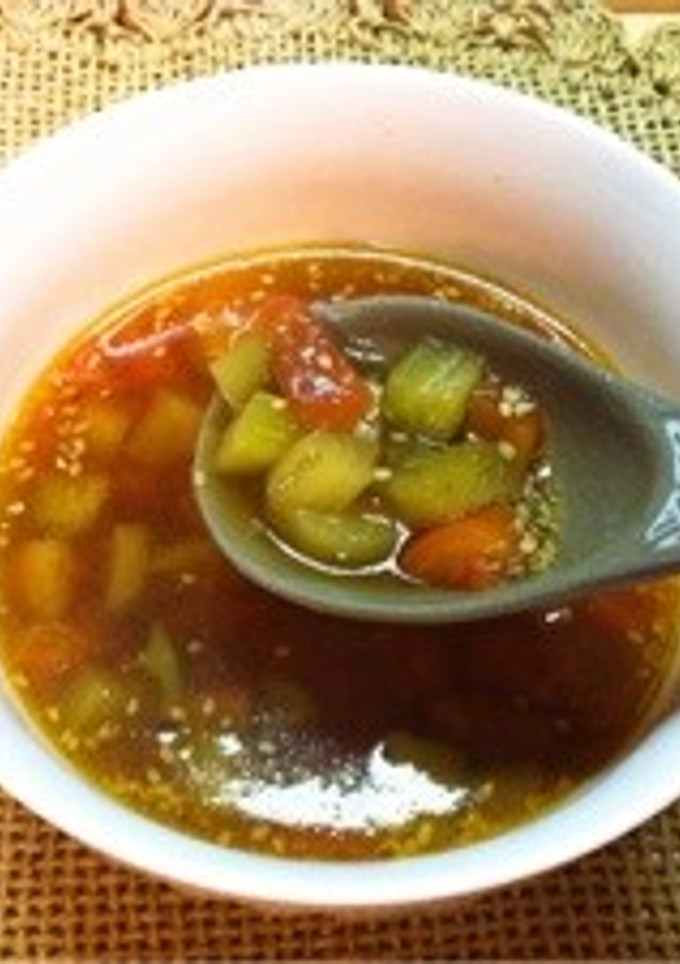 ナスとトマトの中華スープ☆☆☆-レシピのメイン写真