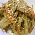 豚バラ肉が旨い!きんぴらごぼう
