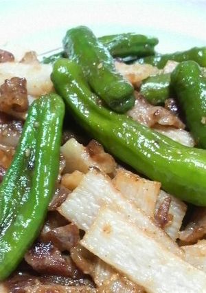 長芋と豚肉の味噌炒め-レシピのメイン写真