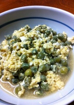 エンドウ豆の甘辛たまごとじ-レシピのメイン写真