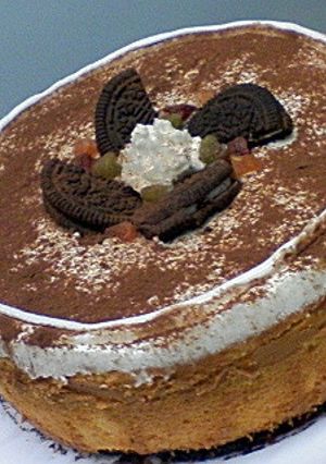 ほろ苦オレオココアのふんわりチーズケーキ-レシピのメイン写真