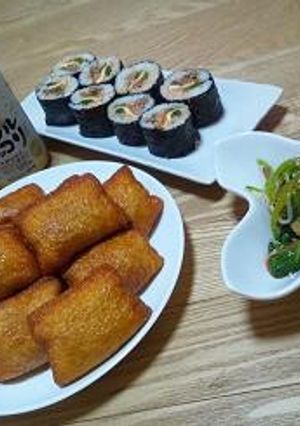 韓国風ﾋﾟﾘ辛稲荷寿司+ｷﾑﾊﾟﾌﾞ-レシピのメイン写真