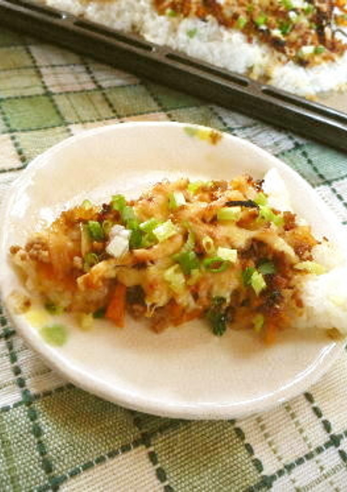 プルコギの乗った　ピザ風ご飯　-レシピのメイン写真