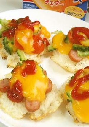 夏野菜のご飯ピザ-レシピのメイン写真