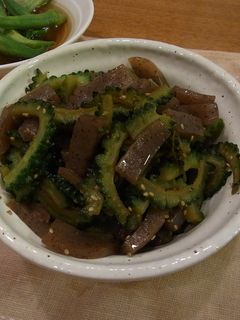 ゴーヤとこんにゃくの炒り煮-レシピのメイン写真
