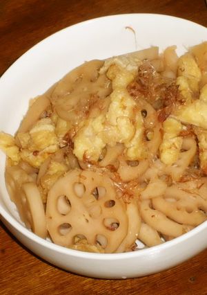レンコンの鰹節・油揚げ煮-レシピのメイン写真