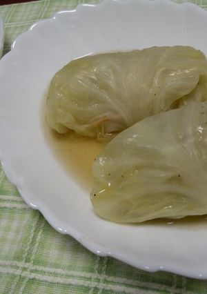 卵不使用。にんにくスープのロールキャベツ-レシピのメイン写真