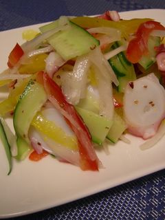たことカラフル野菜のさっぱりマリネ風-レシピのメイン写真