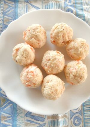 作りおき素材♪エビ＆おから入り茹で肉団子-レシピのメイン写真