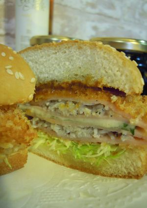 骨太～ミルフィーユ ハムカツバーガー～-レシピのメイン写真
