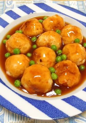 作りおき茹で肉団子で甘酢あんかけ-レシピのメイン写真