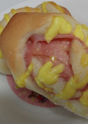 ハムマヨパン-レシピのメイン写真