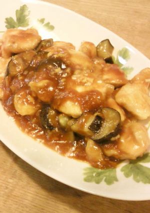 鶏となすのチリソース-レシピのメイン写真