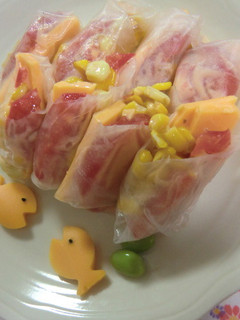 朝から豪華!?チーズin生春巻き!-レシピのメイン写真