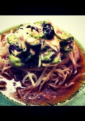 夏の一人ランチ☆低カロねばトロそば!-レシピのメイン写真