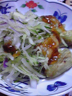 焼きナスと千切り野菜のジュレポンがけ♪-レシピのメイン写真