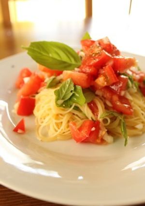トマトとバジルの冷製パスタ-レシピのメイン写真