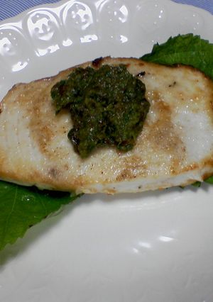 メカジキのソテー バジルしょうゆ豆ソース-レシピのメイン写真