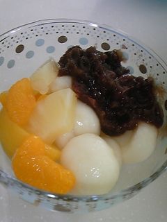もちもち♪豆腐白玉ぜんざい-レシピのメイン写真